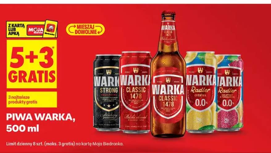 Piwo Warka Strong +3 warianty