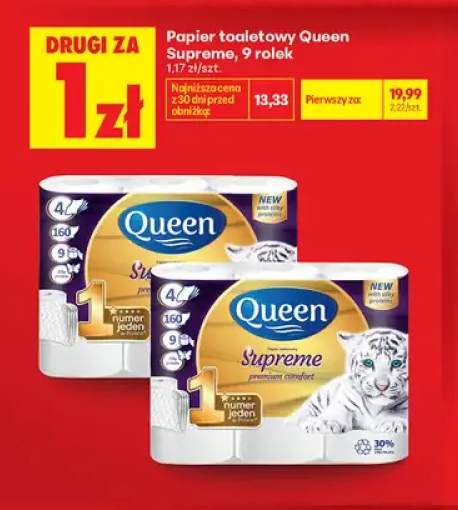 Papier toaletowy Queen Supreme 9-pak