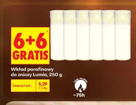 Wkład parafinowy do zniczy Lumia