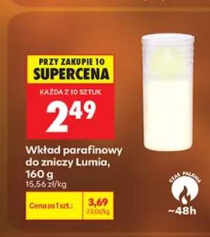 Wkład parafinowy do zniczy Lumia