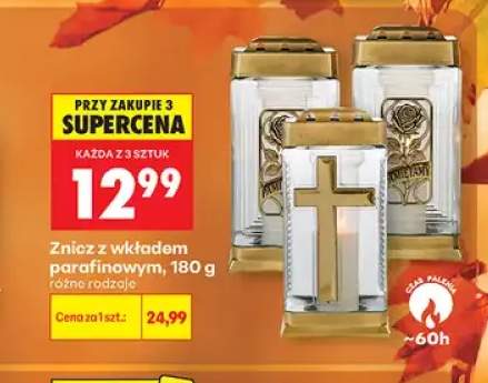 Znicz z wkładem parafinowym
