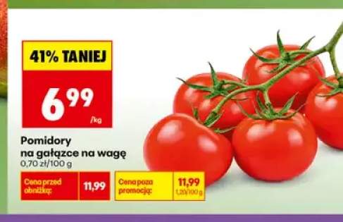 Pomidory na gałązce na wagę
