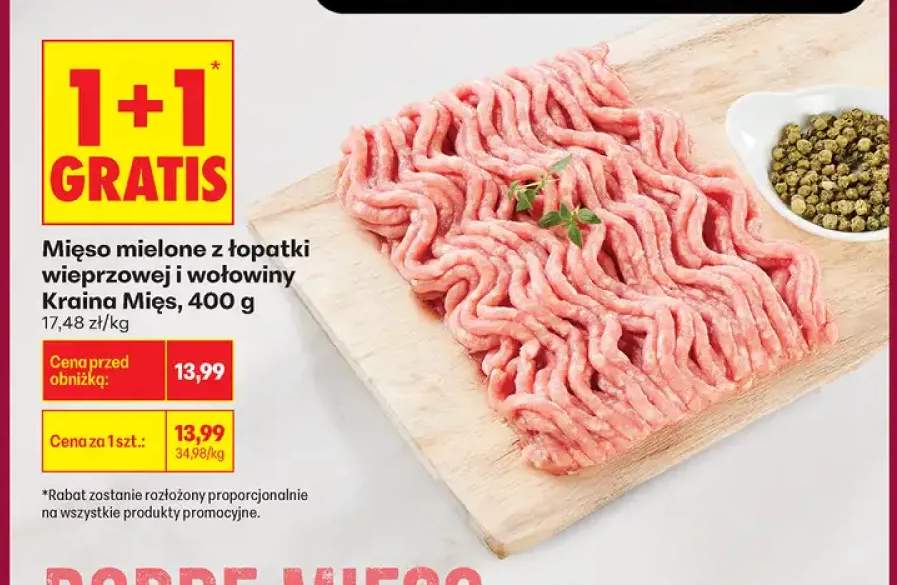 Mięso mielone z łopatki wieprzowej i wołowiny Kraina Mięs