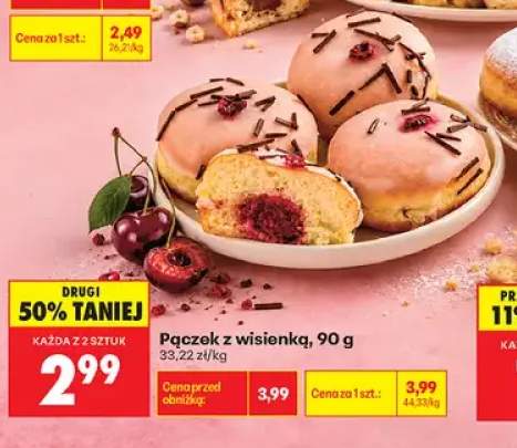 Pączek z wisienką