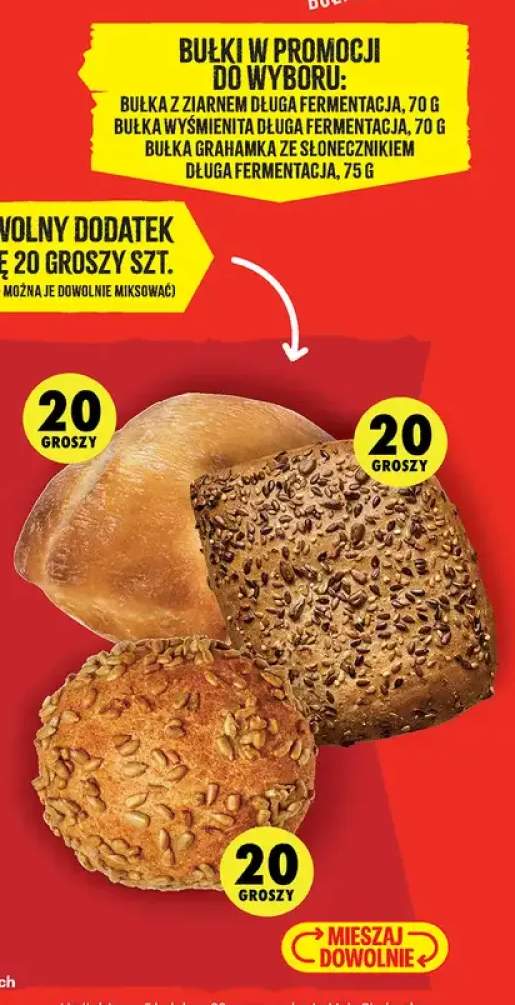 Bułka z ziarnem długa fermentacja +2 warianty