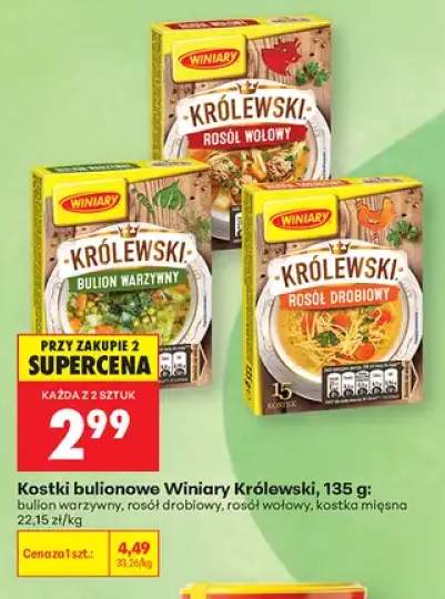 Kostki bulionowe Winiary Królewski rosół drobiowy +3 warianty