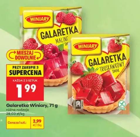 Galaretka o smaku malinowym Winiary +1 wariant