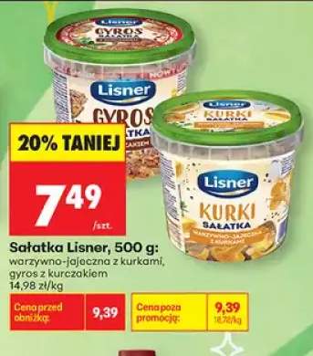 Sałatka Lisner warzywno-jajeczna z kurkami +1 wariant