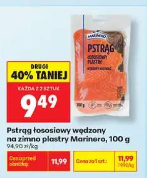 Pstrąg łososiowy wędzony na zimno plastry Marinero