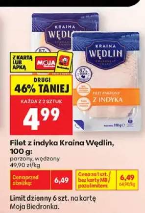 Filet z indyka wędzony Kraina Wędlin +1 wariant
