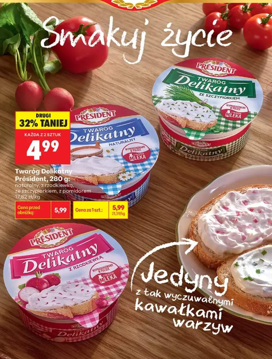 Twaróg Delikatny ze szczypiorkiem Président +3 warianty