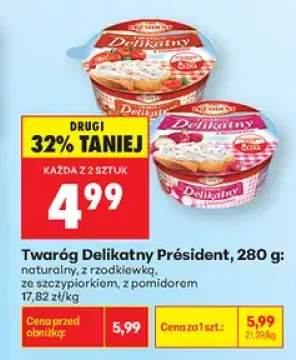 Twaróg Delikatny naturalny Président +3 warianty