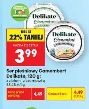 Ser pleśniowy Camembert z czarnuszką Delikate +1 wariant