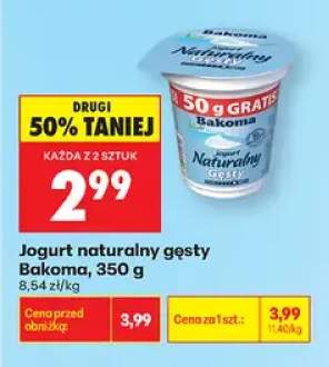 Jogurt naturalny gęsty Bakoma