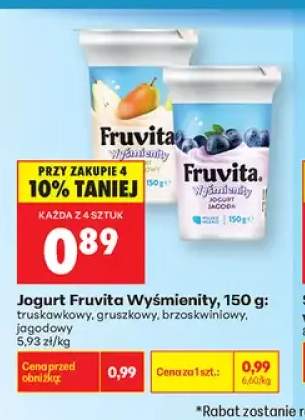 Jogurt Fruvita Wyśmienity truskawkowy +3 warianty