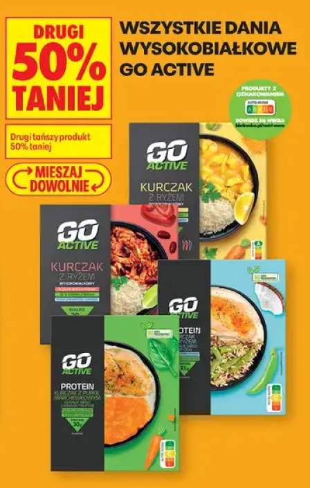 Dania wysokobiałkowe Go Active +4 warianty