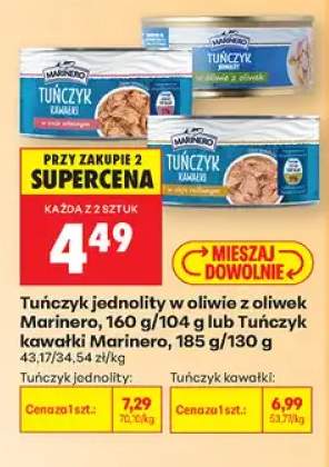 Tuńczyk jednolity w oliwie z oliwek Marinero +1 wariant