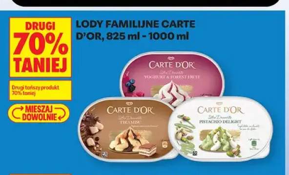 Lody familijne Carte D'Or Yoghurt & Forest Fruit +2 warianty