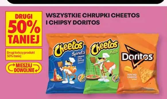 Chrupki Cheetos i chipsy Doritos +3 warianty