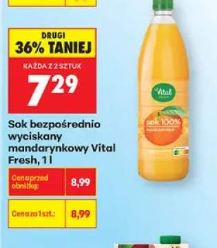 Sok bezpośrednio wyciskany mandarynkowy Vital Fresh