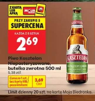 Piwo Kasztelan Niepasteryzowane