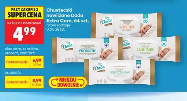 Chusteczki nawilżane Dada Extra Care Sensitive +4 warianty