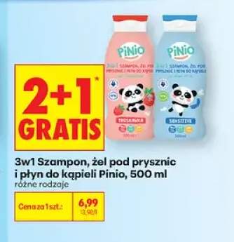 3w1 Szampon, żel pod prysznic i płyn do kąpieli Pinio sensitive +1 wariant