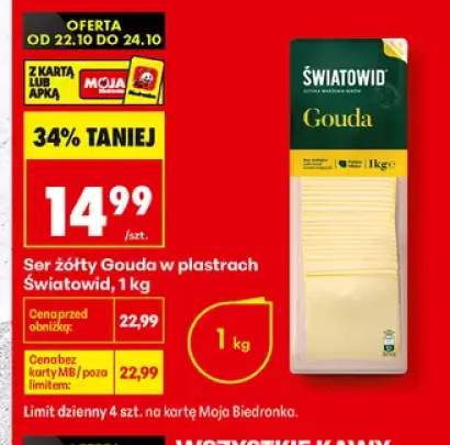Ser gouda w plastrach Światowid