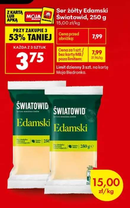 Ser żółty Edamski Światowid