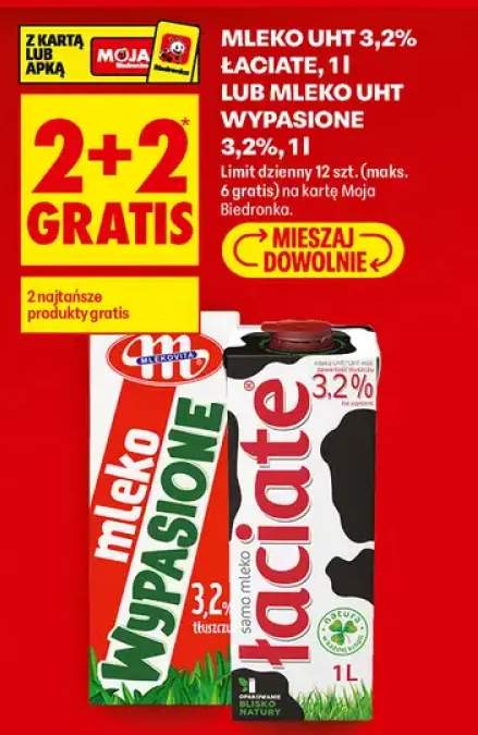 Mleko UHT Łaciate 3,2% +1 wariant