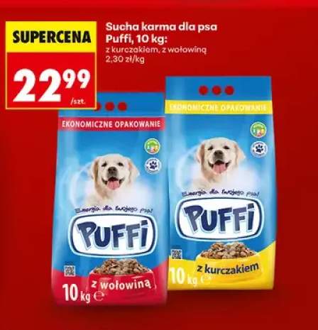 Sucha karma dla psa Puffi z kurczakiem +1 wariant