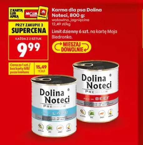 Karma dla psa Dolina Noteci wołowina +1 wariant