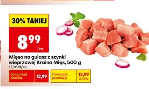 Mięso na gulasz z szynki wieprzowej Kraina Mięs