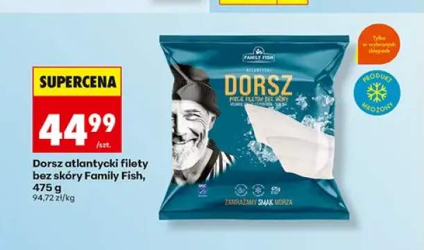 Dorsz atlantycki filety bez skóry Family Fish