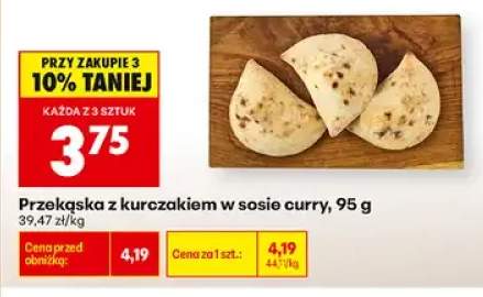 Przekąska z kurczakiem w sosie curry