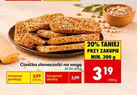 Ciastka słoneczniki na wagę