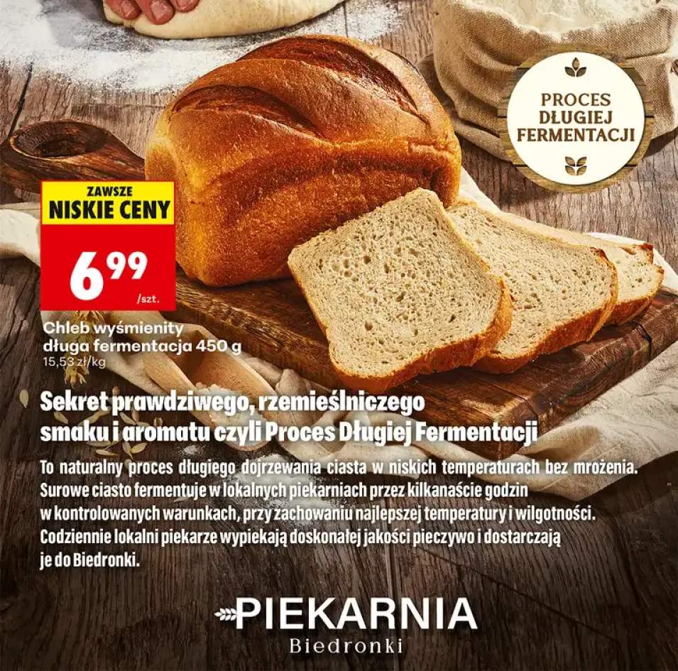 Chleb wyśmienity długa fermentacja Piekarnia Biedronki