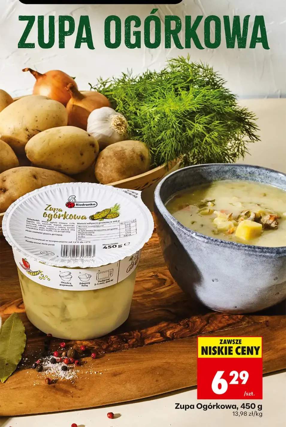 Zupa ogórkowa Biedronka