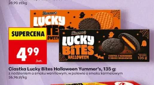 Ciastka Lucky Bites Halloween Yummer's z nadzieniem o smaku waniliowym +1 wariant