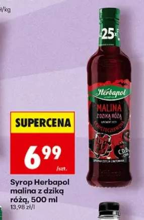 Syrop Herbapol malina z dziką różą