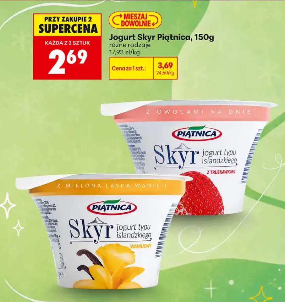 Jogurt Skyr waniliowy Piątnica +1 wariant