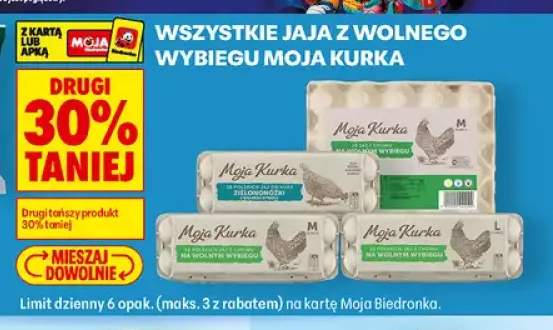 Jaja z wolnego wybiegu Moja Kurka