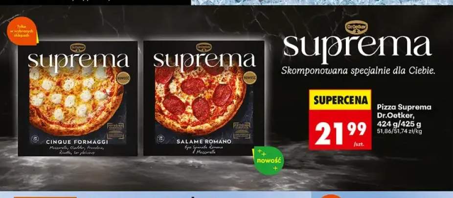 Pizza Suprema Salame Romano Dr. Oetker +1 wariant