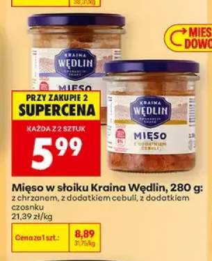 Mięso w słoiku z chrzanem Kraina Wędlin 280 g +2 warianty