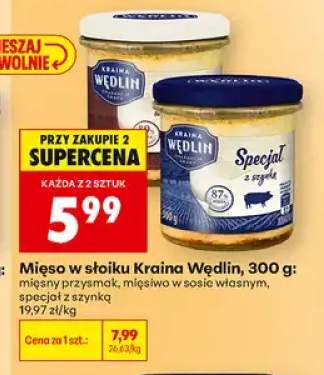 Mięso w słoiku mięsny przysmak Kraina Wędlin 300 g +2 warianty