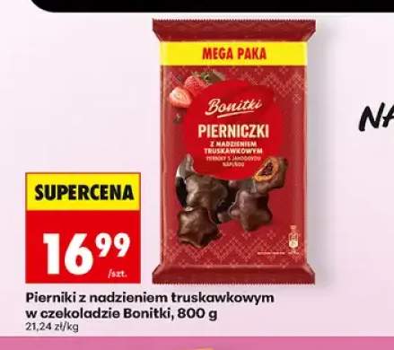 Pierniki z nadzieniem truskawkowym w czekoladzie Bonitki