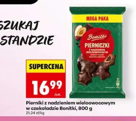 Pierniki z nadzieniem wieloowocowym w czekoladzie Bonitki