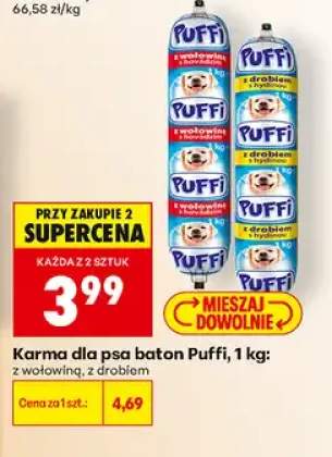 Karma dla psa baton Puffi z drobiem +1 wariant