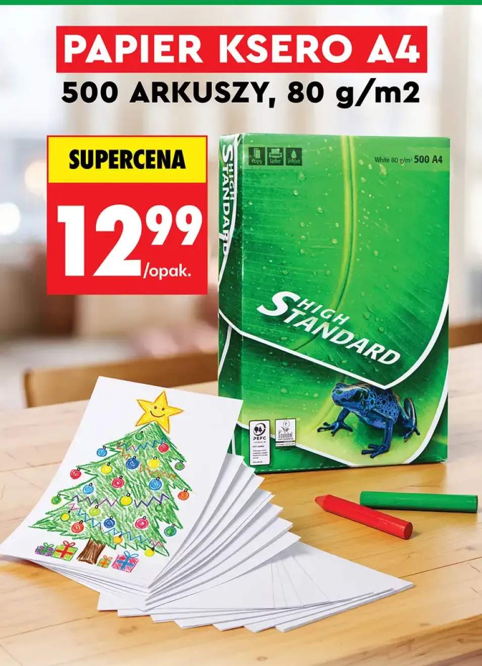 Papier ksero A4 500 arkuszy 80 g/m2 High Standard