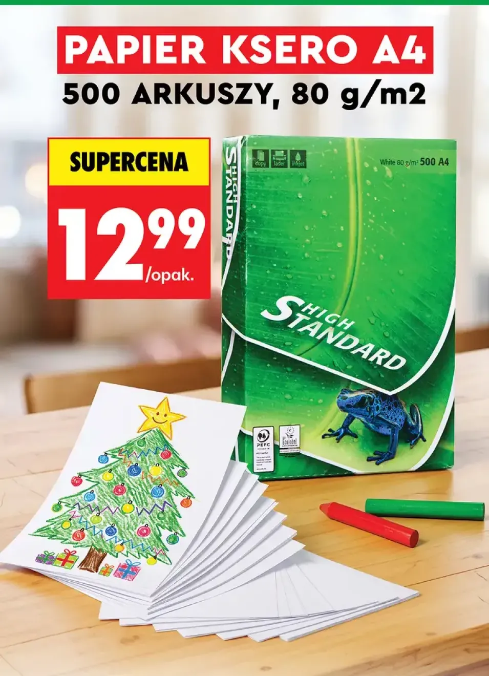 Papier ksero A4 500 arkuszy 80 g/m2 High Standard